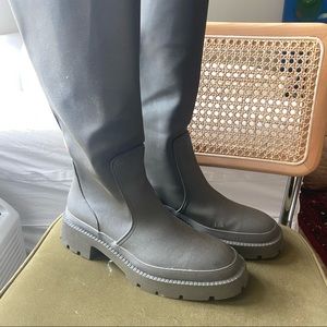 Tall Zara green boots